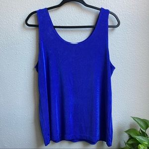 Chico’s Travelers Tank Top|Blue|Size 3=XL/16